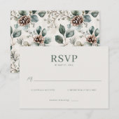 Réponse RSVP Minimaliste Gris Élégant (Devant / Derrière)