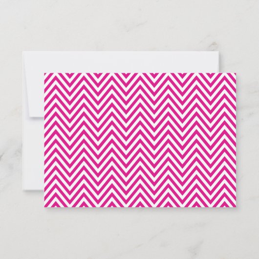 Réponse RSVP modèle chevron doré rose chaud (Dos)
