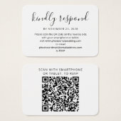 Réponse RSVP par Code QR moderne et Site Web (Devant & derrière)