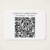 Réponse RSVP par Code QR moderne et Site Web (Dos)