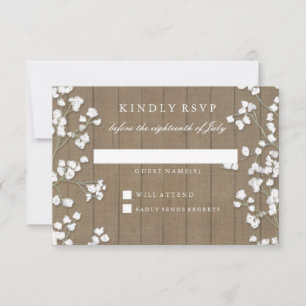 Réponse RSVP Pays Bébé's Breath Floral Wreath