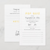 Réponse RSVP pour Invitation de Mariage de Carnet (Devant / Derrière)