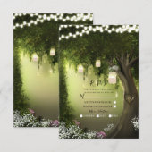 Réponse RSVP pour Jardin Enchanté de Forêt Rustiqu (Devant / Derrière)