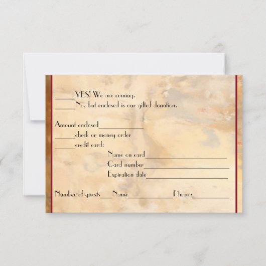 Réponse RSVP pour la dégustation de vin (Devant)