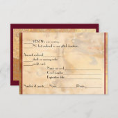 Réponse RSVP pour la dégustation de vin (Devant / Derrière)