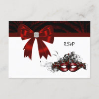 Réponse RSVP pour la soirée masquée rouge