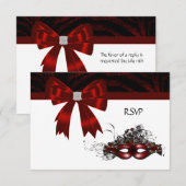 Réponse RSVP pour la soirée masquée rouge (Devant / Derrière)