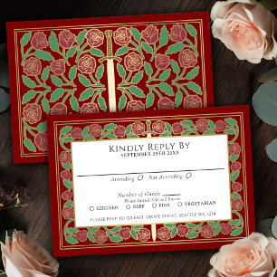 Réponse RSVP pour le Mariage Royal avec Épée Flora
