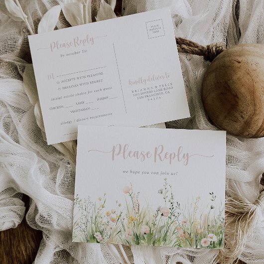 Réponse RSVP pour le menu Bohème Fleurie