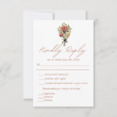 Réponse RSVP pour le menu en terre cuite de fleurs (Devant)
