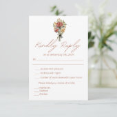 Réponse RSVP pour le menu en terre cuite de fleurs (Debout devant)