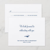 Réponse RSVP pour l'enceinte de mariage coquille S (Devant / Derrière)