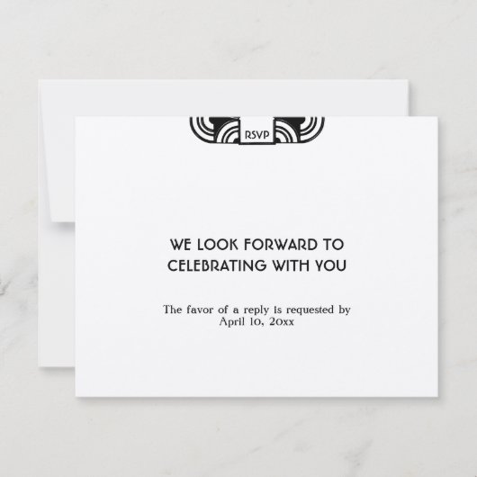 Réponse RSVP pour l'enclosure de mariage en feutri (Devant)