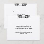 Réponse RSVP pour l'enclosure de mariage en feutri (Devant / Derrière)