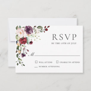 Réponse RSVP pour un événement romantique aux coul