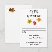 Réponse RSVP Réception Événement Fête des Feuilles (Devant / Derrière)