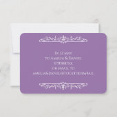 Réponse RSVP Régence Violet (Dos)