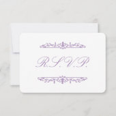 Réponse RSVP Régence Violet (Devant)