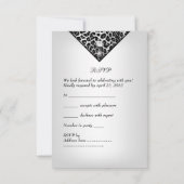 Réponse RSVP Réplique Léopard Diamant Blanc Noir (Dos)