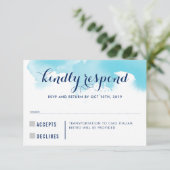 RÉPONSE RSVP RÉPONSE bleu watercolor enfants info (Debout devant)