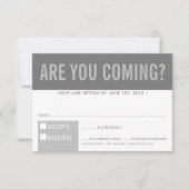 RÉPONSE RSVP RÉPONSE fun bold block dark grey (Devant)