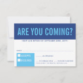 RÉPONSE RSVP RÉPONSE fun bold block royal bleu (Devant)