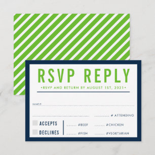 RÉPONSE RSVP RÉPONSE marine verte moderne audacieu