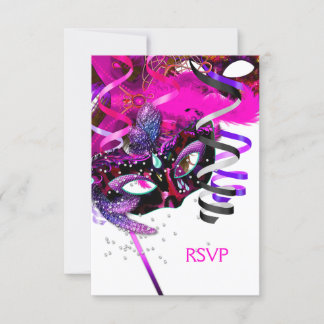 Réponse RSVP Réponse Masque de fête d'anniversaire