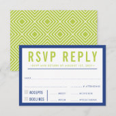 RÉPONSE RSVP RÉPONSE moderne audacieuse citron ble (Devant / Derrière)