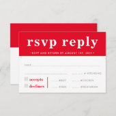 Réponse RSVP réponse moderne gras garçon riche rou (Devant / Derrière)