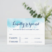 RÉPONSE RSVP RÉPONSE repas d'aquarelle bleu modern (Debout devant)