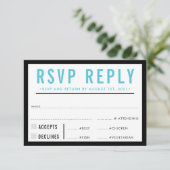 RÉPONSE RSVP RÉPONSE simple moderne audacieux noir (Debout devant)
