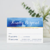 RÉPONSE RSVP RÉPONSE stylisée couleur bleue (Debout devant)