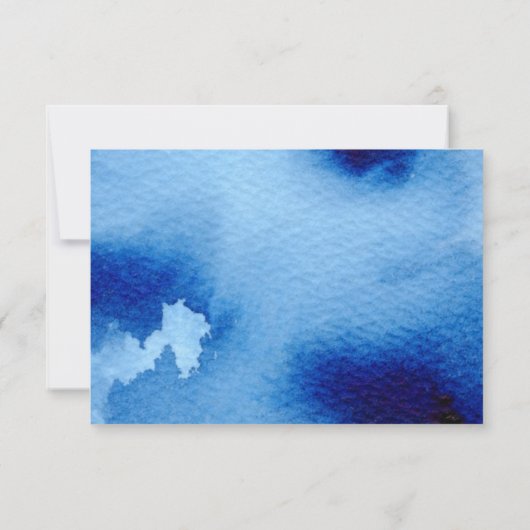 RÉPONSE RSVP RÉPONSE stylisée couleur bleue (Dos)