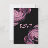 Réponse RSVP Rose Abstraite avec Choix de Menu (Dos)