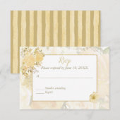 Réponse RSVP Rose d'Or (Devant / Derrière)