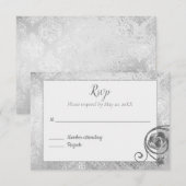 Réponse RSVP Silver Rose (Devant / Derrière)