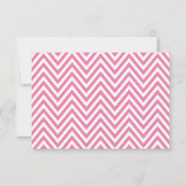REPONSE RSVP simple motif chevron rose  (Dos)