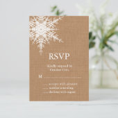 Réponse RSVP Winter Burlap (Debout devant)