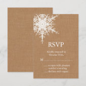 Réponse RSVP Winter Burlap (Devant / Derrière)
