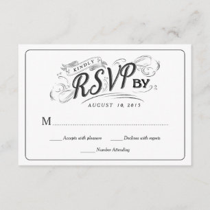 Réponse rustique de mariage de l'art RSVP de