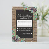 Réponse rustique | Noël Mariage d'hiver RSVP (Debout devant)