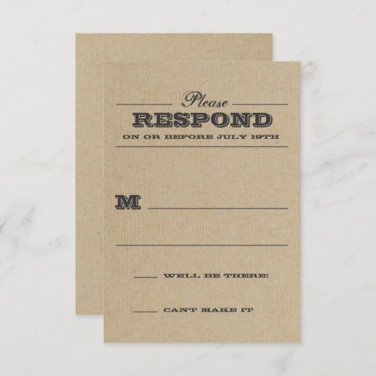 Réponse Rustique Trophée Grey (Devant / Derrière)