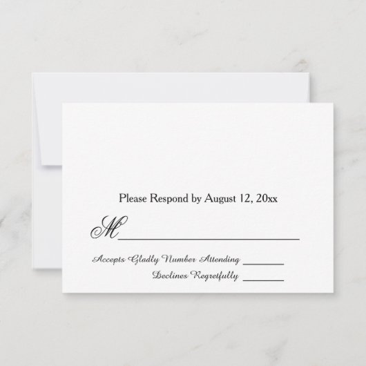 Réponse sensorielle noir et blanc RSVP (Dos)