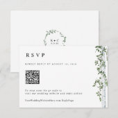 Réponse simple au mariage avec code QR en ligne so (Devant / Derrière)