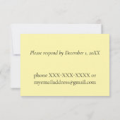 Réponse simple de mariage floral jaune (Dos)