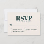 Réponse simple émeraude verte moderne minimaliste (Devant)