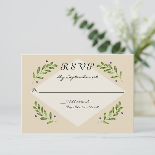 Réponse simple et moderne RSVP Mariage (Debout devant)