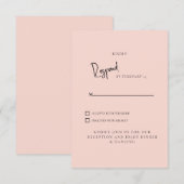 Réponse Simple Mariage Teinté de Rose (Devant / Derrière)