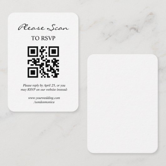 Réponse simple moderne avec carte d'insertion de c (Devant / Derrière)